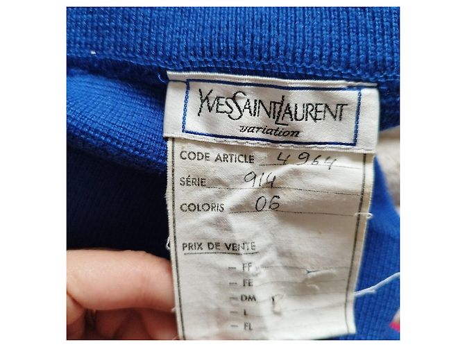 Falda de Malla Yves Saint Laurent Rosa Azul Multicolor Verde Amarillo - vista 2