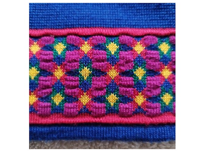 Falda de Malla Yves Saint Laurent Rosa Azul Multicolor Verde Amarillo - vista 4