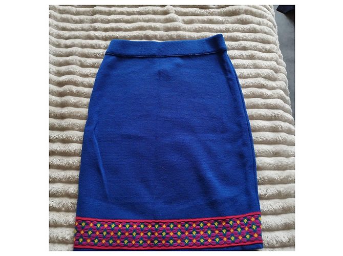 Falda de Malla Yves Saint Laurent Rosa Azul Multicolor Verde Amarillo - vista 5