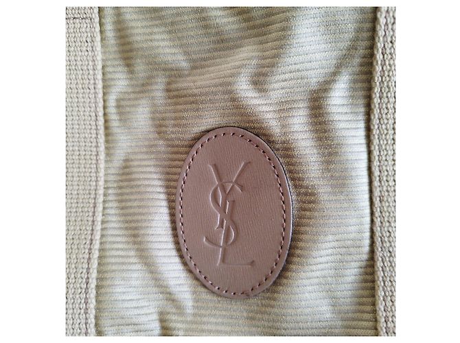 Beige Cord-Ripp Reisetasche Yves Saint Laurent - Ansicht 11