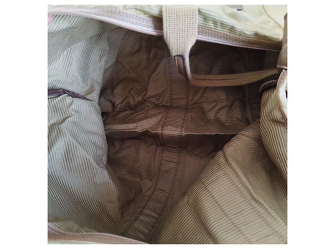 Beige Cord-Ripp Reisetasche Yves Saint Laurent - Ansicht 4