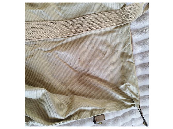 Beige Cord-Ripp Reisetasche Yves Saint Laurent - Ansicht 7