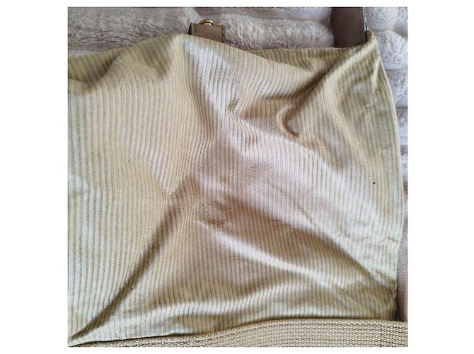 Beige Cord-Ripp Reisetasche Yves Saint Laurent - Ansicht 8