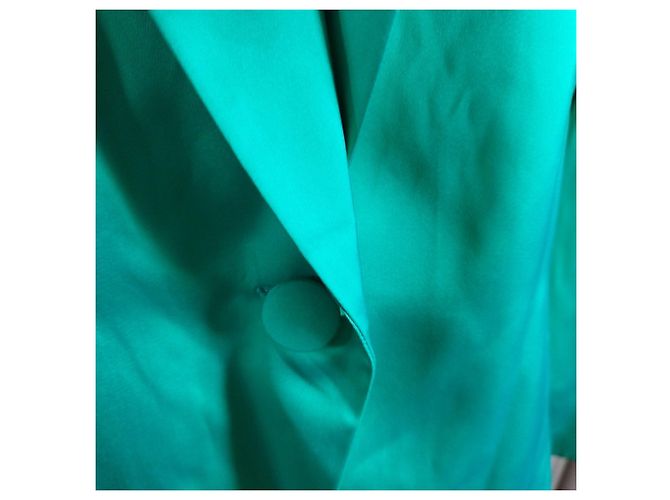 Blazer Verde de Acetato Yves Saint Laurent - vista 13