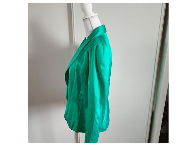 Blazer Verde de Acetato Yves Saint Laurent - vista 3