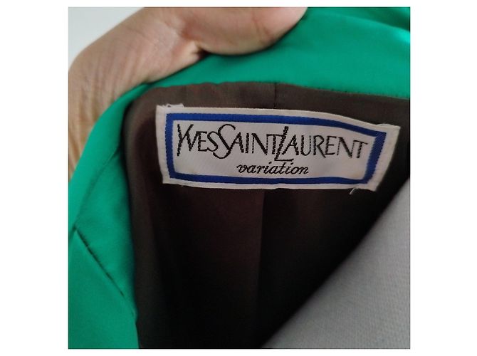 Blazer Verde de Acetato Yves Saint Laurent - vista 4