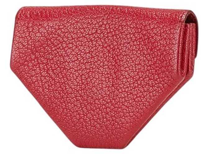 Monedero Quatre Coin Levain de Hermès Roja - vista 2