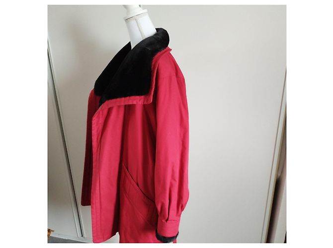 Abrigo rojo YVES SAINT LAURENT Negro Roja - vista 6