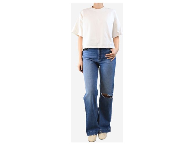 Paige Jeans Vaqueros Leenah en denim de lavado medio - W 28 Azul - vista 2