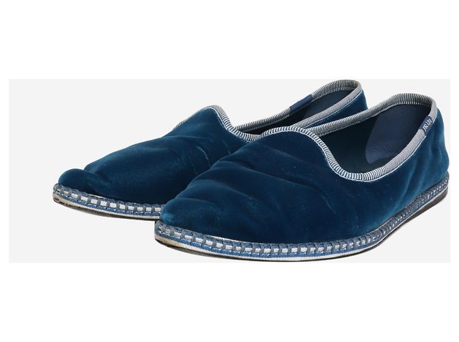 Prada Pantofole in velluto blu - taglia EU 39,5 - vista 2