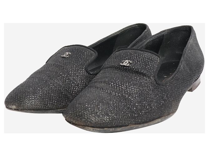 Chanel Mocassini neri scintillanti - taglia EU 36,5 Nero - vista 2