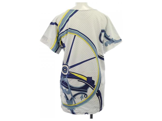 Camiseta de jersey CARRIAGE de WASHINGTON de Hermès Blanco Azul Verde - vista 2