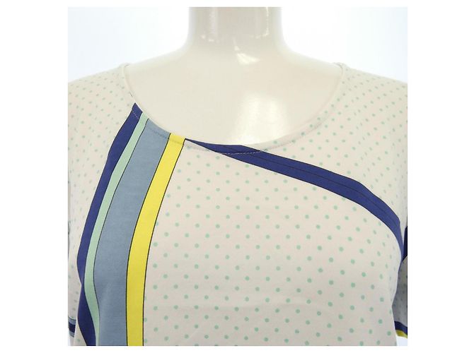 Camiseta de jersey CARRIAGE de WASHINGTON de Hermès Blanco Azul Verde - vista 5