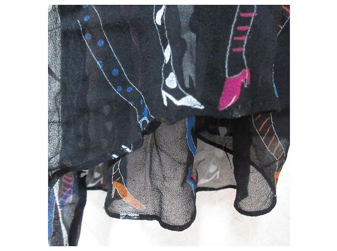 Blusa in seta a maniche corte TSUMORI CHISATO Nero - vista 5