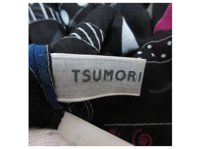 Blusa in seta a maniche corte TSUMORI CHISATO Nero - vista 7