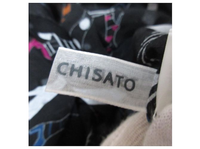 Blusa in seta a maniche corte TSUMORI CHISATO Nero - vista 8