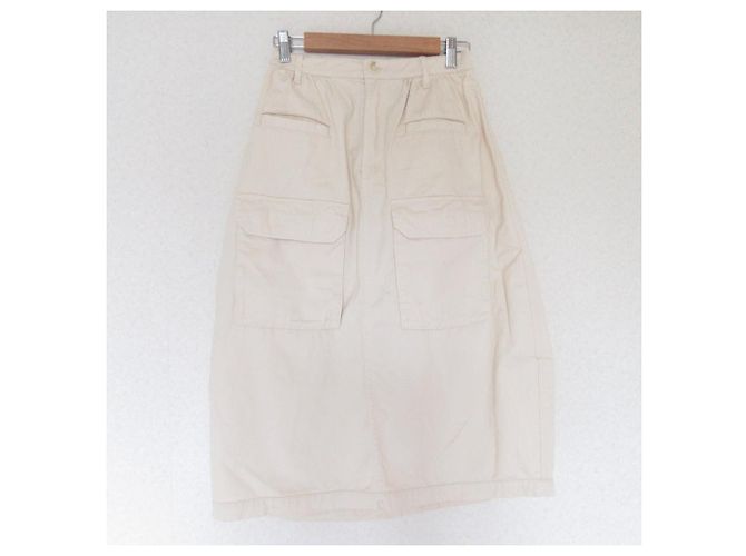 Autre Marque Gonna in cotone Kelen HOCO Bianco Crudo - vista 2