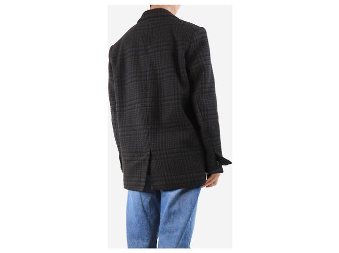 Isabel Marant Etoile Chaqueta de mezcla de lana en estampado de espiga marrón - talla UK 12 Castaño - vista 2