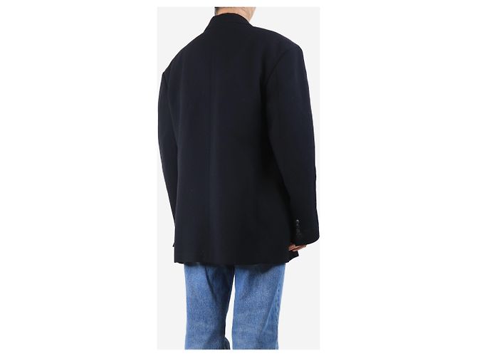 Autre Marque Black double-breasted wool jacket - size UK 10 - view 2