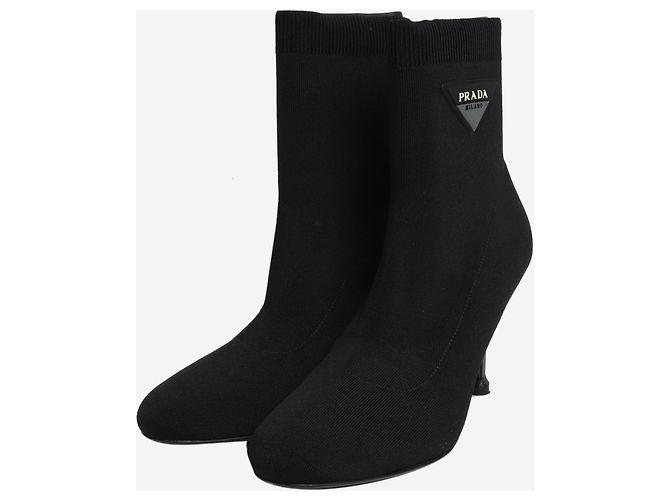 Prada Botas de calcetín negras - EU 40.5 Negro - vista 2
