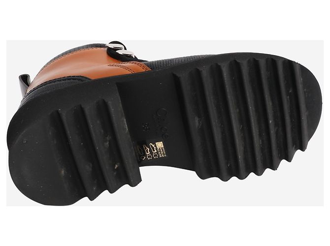 Chloé Botas de combate negras y marrones Chloe - talla EU 36 (UK 3) Negro - vista 5