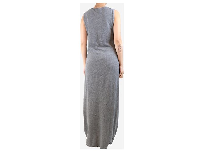 Autre Marque Graues Wollmischung-Midi-Kleid - Größe UK 10 - Ansicht 2