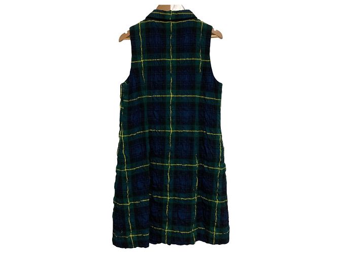 Autre Marque YORKLAND Karo-Kleid Grün Marineblau - Ansicht 2