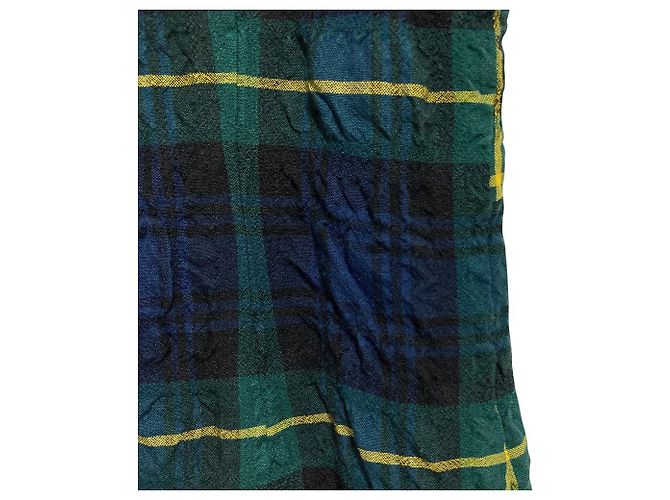 Autre Marque YORKLAND Karo-Kleid Grün Marineblau - Ansicht 4