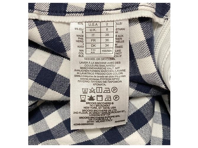 Autre Marque Pantaloni a Quadri Cropped Brooks Brothers Bianco - vista 5
