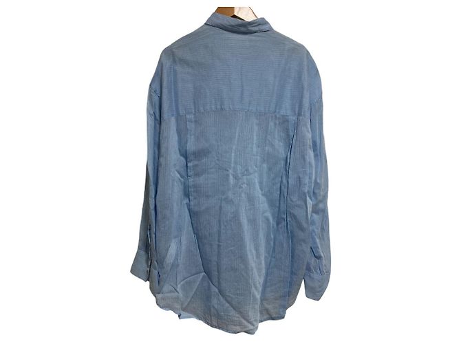 Autre Marque CADA DÍA ME GUSTA. Camisa de mezcla de seda transparente a rayas Azul - vista 3
