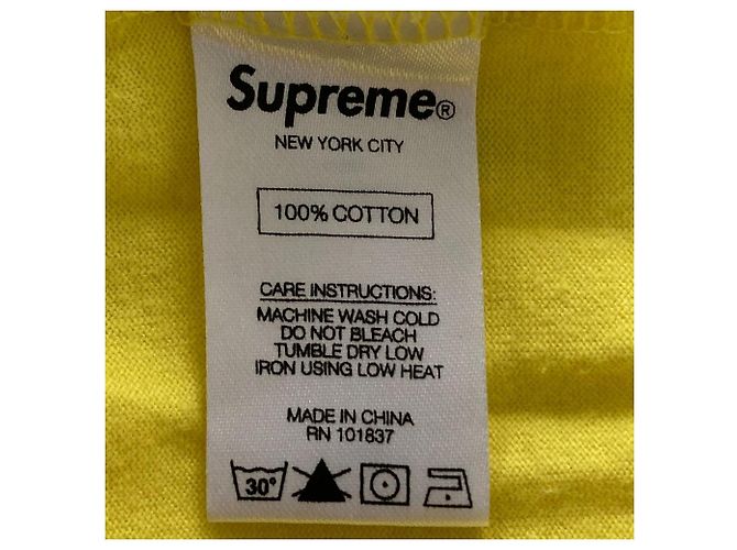 Camiseta Supreme Small Box Tee Amarillo - vista 7