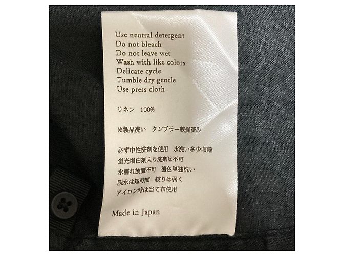 Autre Marque Camicia in lino con scollo a V NO CONTROL AIR Nero - vista 6