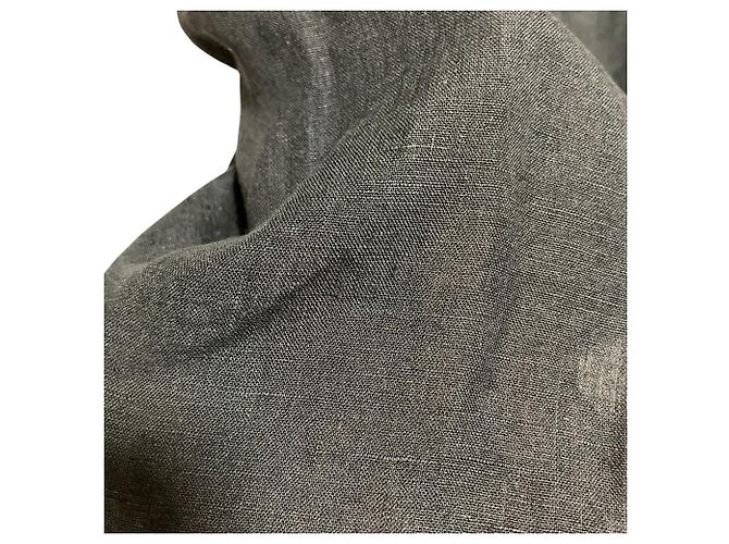 Autre Marque Camicia in lino con scollo a V NO CONTROL AIR Nero - vista 7