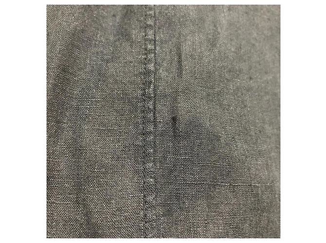 Autre Marque Camicia in lino con scollo a V NO CONTROL AIR Nero - vista 9