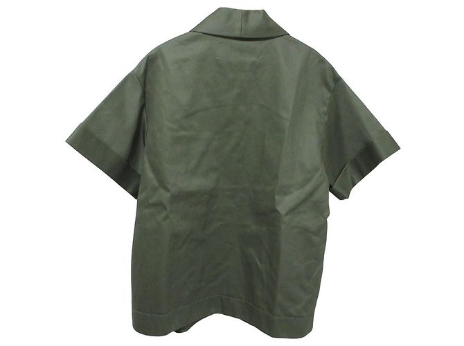 Autre Marque Giacca in cotone a maniche corte Cabana Verde Cachi - vista 2