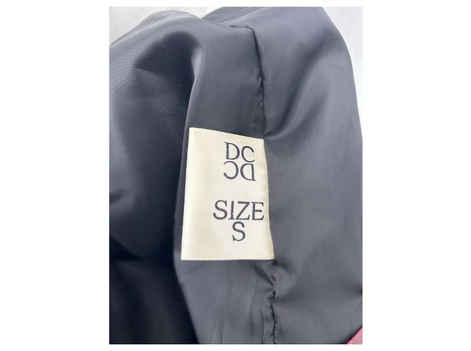 Autre Marque Bordeauxfarbene Lederjacke mit Fransen - Ansicht 6
