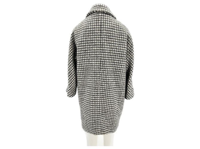 Autre Marque Abrigo estampado de pata de gallo Gris - vista 2