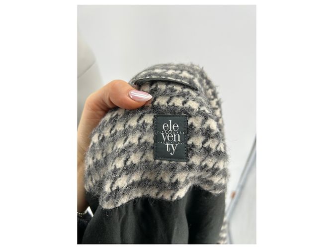 Autre Marque Abrigo estampado de pata de gallo Gris - vista 5