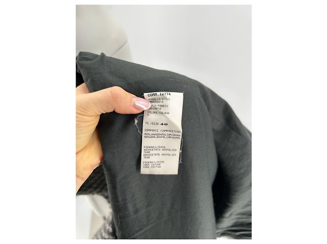 Autre Marque Abrigo estampado de pata de gallo Gris - vista 6