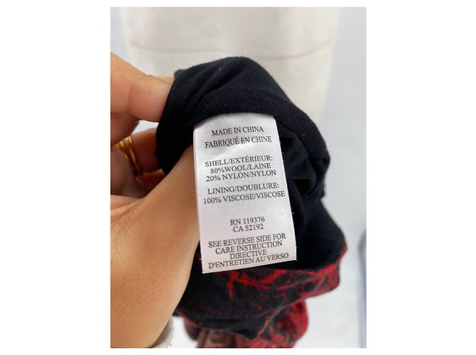 Falda estampada de viscosa roja Helmut Lang - vista 5