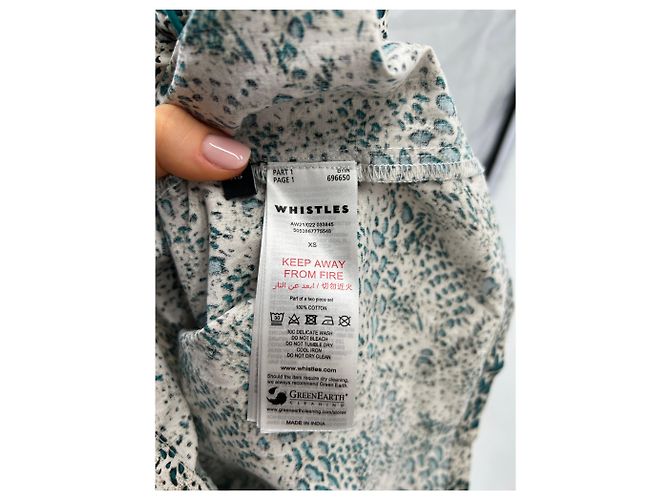Whistles Camicia bianca con stampe blu Multicolore - vista 6