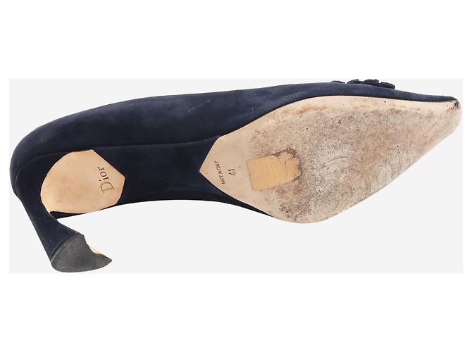 Dior Navy Wildleder-Pumps - Größe EU 41 Marineblau - Ansicht 4