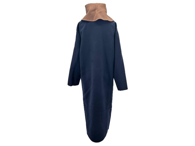 Autre Marque Abrigo reversible marino y camel Azul marino - vista 3