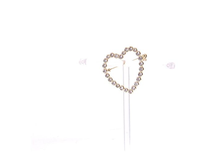Agatha Ruiz de la Prada Spilla cuore dorata con strass D'oro - vista 5