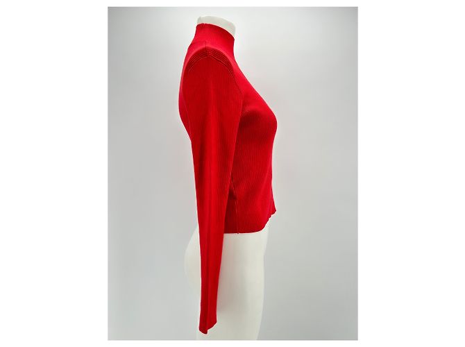 Top de cuello alto rojo con logo DKNY Jeans Roja - vista 3