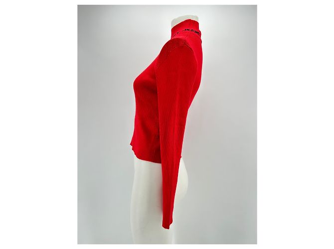 Top de cuello alto rojo con logo DKNY Jeans Roja - vista 4