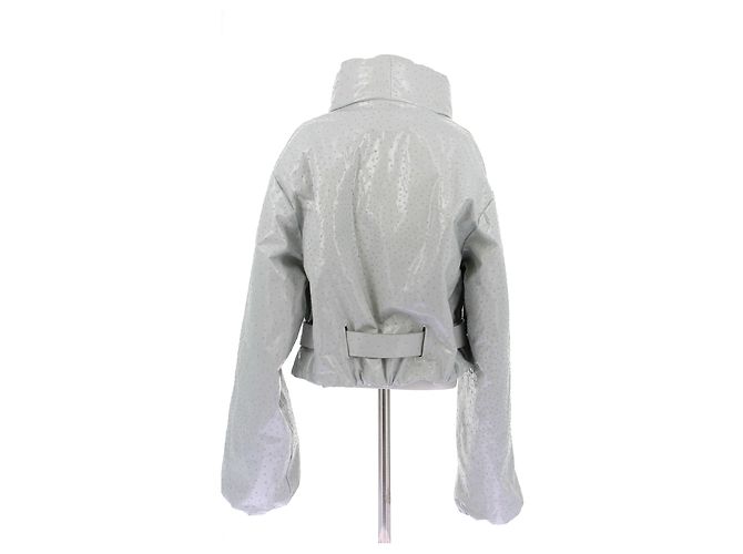 Autre Marque Chaqueta azul verde efecto vinilo - vista 2