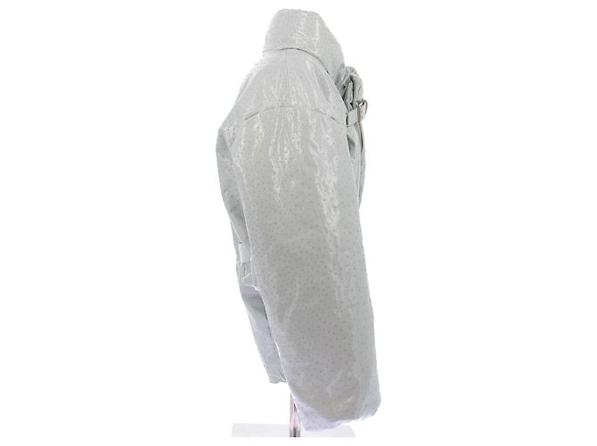 Autre Marque Chaqueta azul verde efecto vinilo - vista 3