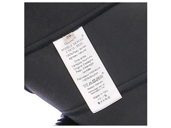 Céline Short Wool Jacket Navy Blue Black - view 6