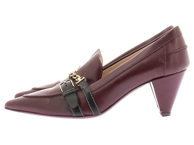 Décolleté Tod's in pelle marrone con cinturini Taglia 40 - vista 3